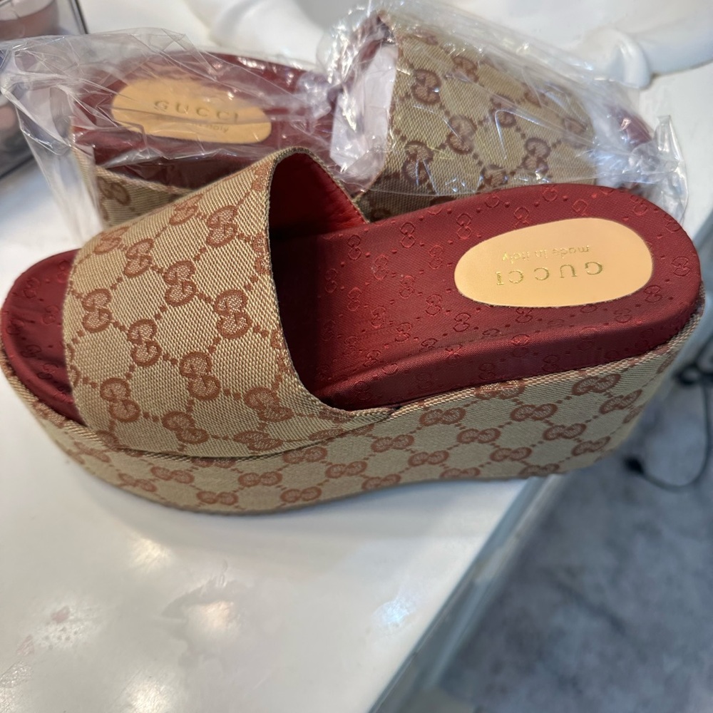 Brand new Gucci platform shoes. Never worn.